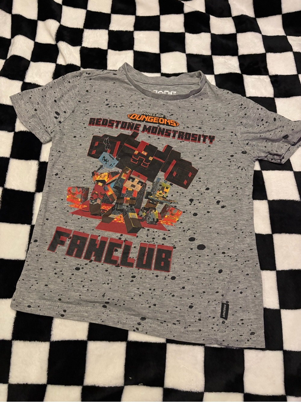 Boys size 6 Minecraft shirt (logo cracking)